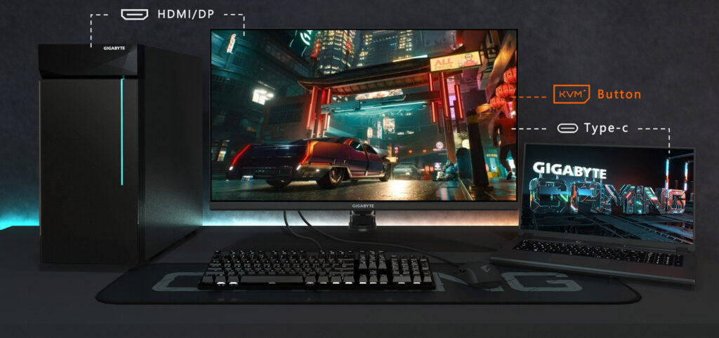 The M32U gaming monitor from GIGABYTE includes the OSD Sidekick feature, which allows users to easily configure display options. (Photo: GIGABYTE)